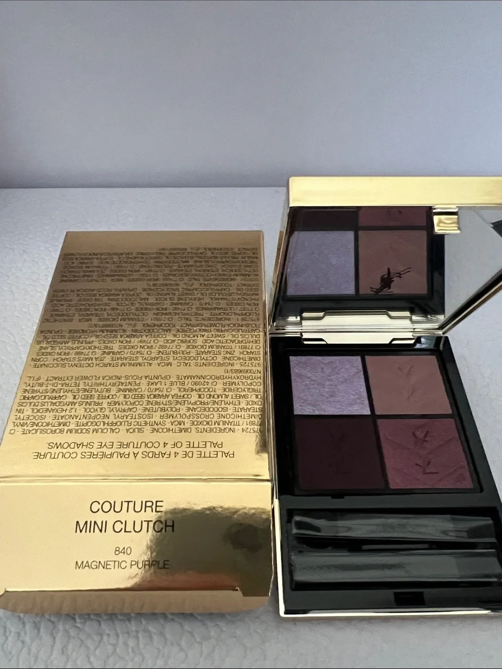 Yves Saint Laurent Couture Mini Clutch in 840 Magnetic Purple. 2026 launch in EU
